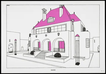 Mairie, de Une Cité Moderne, Dessins de Rob Mallet-Stevens Architecte, 1987